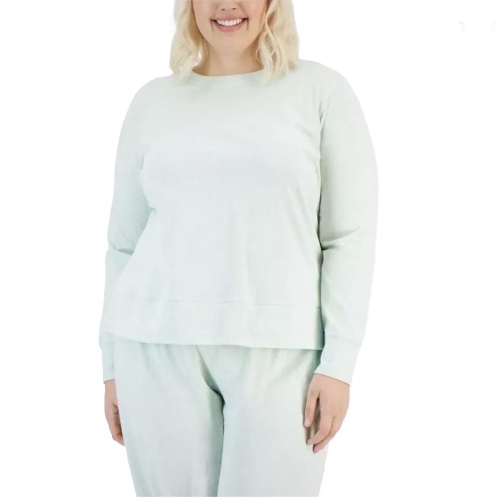 ID Ideology Plus Retro Long Sleeve Top Mint Wash 1X $39